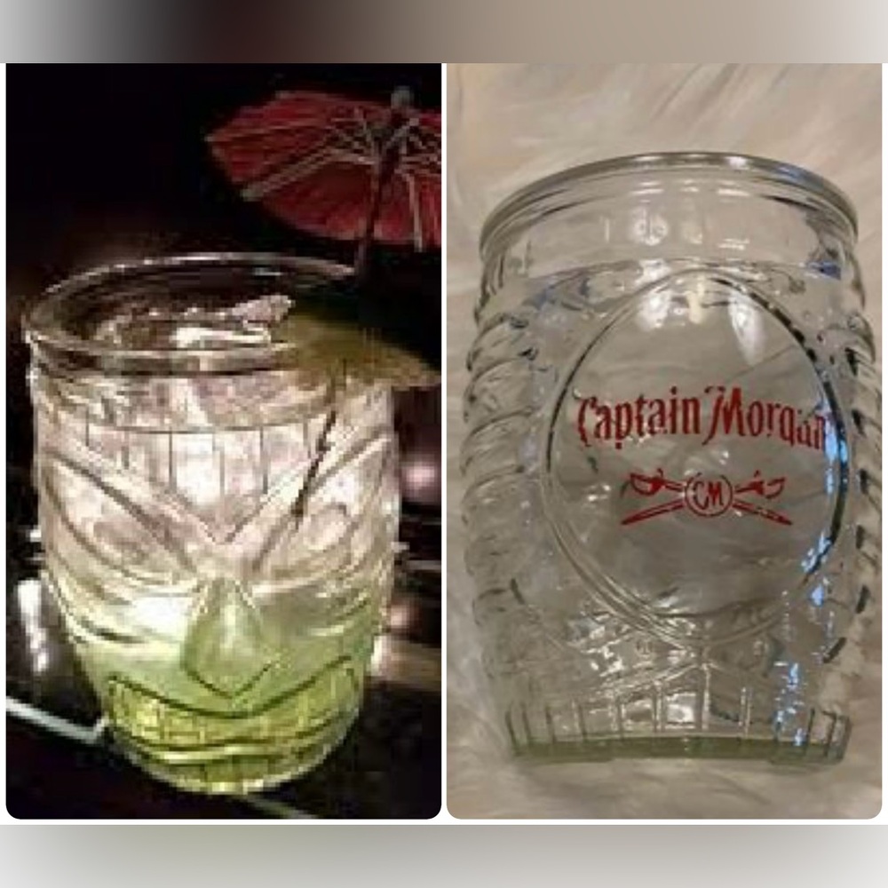 captain morgan tiki glass collectable
